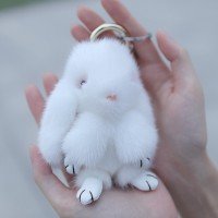 Брелок Кролик из натурального меха